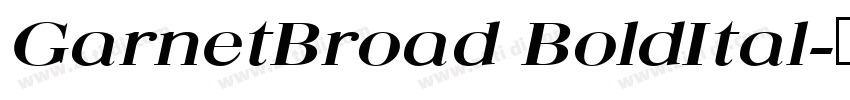 GarnetBroad BoldItal字体转换